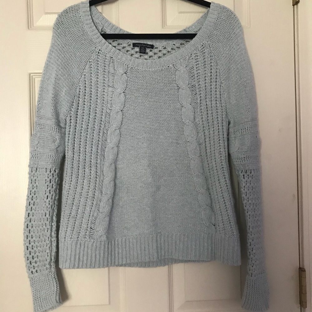 AE Light blue cable knit sweater